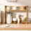 Cup Holder Storage Rack Desktop Doublelayer Coffee Cup Tea Set Storage Cup Rack Coffee Utensil Storage the Table Gift A 2