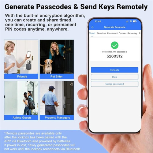 Cassetta di Sicurezza Intelligente con Codice - Sblocco  e PIN, Cassetta di Sicurezza Digitale Controllata da APP per Chiavi da Interno Ed 2