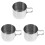 3Pièces Mug Argenté En Acier Inoxydable Usage 3
