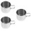 3Pièces Mug Argenté En Acier Inoxydable Usage 8