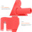 1Ensemble Repas Bébé Silicone Rouge Grande Capacité Avec 7
