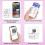 Sticker Printer with 6 Rolls Thermal Paper,  Portable Inkless Printer for IOS & Android, Pocket Print Pod 6
