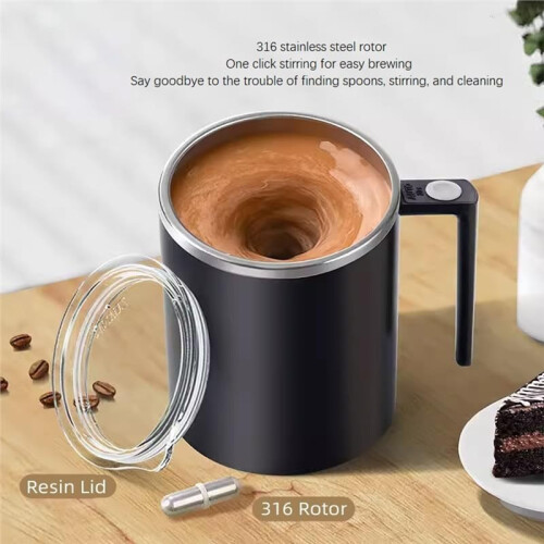 Tazza da Caffè Automescolante per Bevande Calde e Fredde, Ideale per Caffè, Tè, Cacao, 12 Oz 1