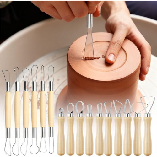 Professional Clay Sculpting Tool Kit: Ribbon and Trimming Tools for Studio Ceramic Artists 1