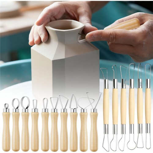 Professional Clay Sculpting Tool Kit: Ribbon and Trimming Tools for Studio Ceramic Artists 2
