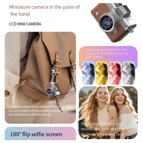 Câmera de Chaveiro com Tela Flip de 1,47 Polegadas, Câmera Digital HD de Bolso com CCD, Ideal para Crianças e Adultos - Presente 1