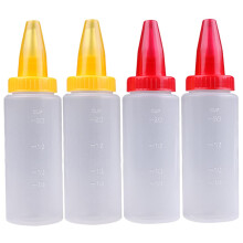 4Pcs Cake Decorating Squeeze Bottles with Tips for Precision Icing Cookies and Baking