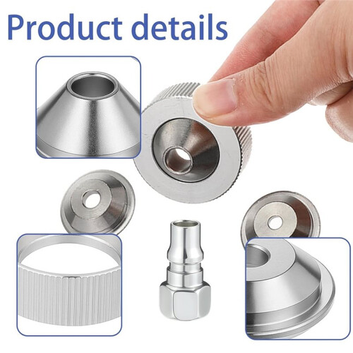 5 PCS Texture Sprayer Nozzle Set for Drywall & Wall Painting, Includes 3 Tips and 1 Threaded Collar 1