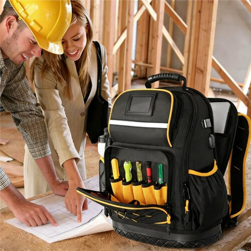 Portable Tool Storage Bag Multifunction Tool Bag Thickened Wear-Resistant Multi Pocket Toolkit Crossbody Toolkit 2