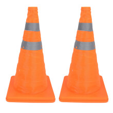 2 piezas de conos de tráfico plegables 450 mm naranja
