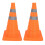 2Pcs Foldable Traffic Safety Cones Orange, Reflective, 450mm 1