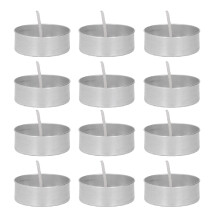 Contenitori per candele tea light, confezione da 100 pezzi, in alluminio, con stoppini, per eventi e uso domestico