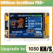 3x 1030KH/S NMMiner NerdMiner + 4 Steckplätze, Verbesserter Bitcoin-Krypto-Solo-Miner, 2,8-Zoll--Display-Miner für Zuhause