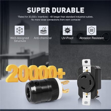 5-Pack NEMA L6-30R 30A 250V Låsbart Uttag för Generator, Husbil, och Svetsning, UL-Listad