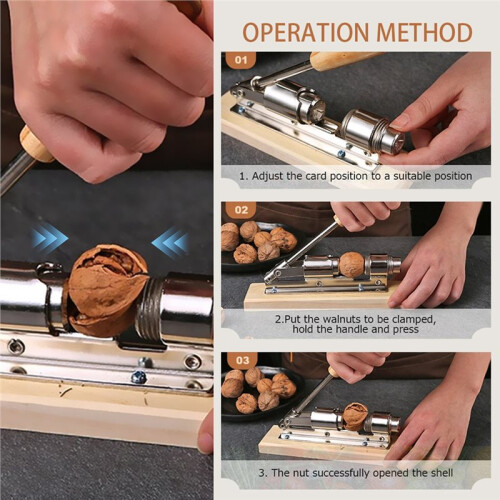Manual Nut Cracker Stainless Steel Mechanical Sheller Kitchen Tools Pecan Walnut Nutcracker Fast Opener Nutcracker Clamp