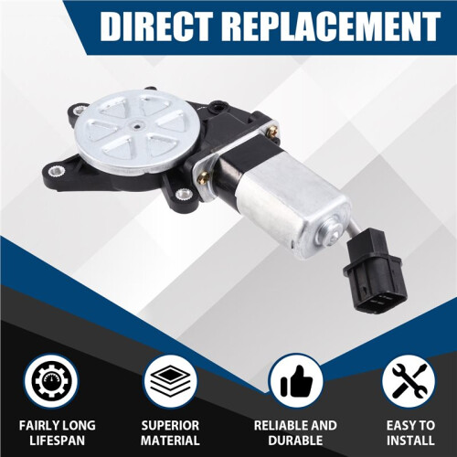 MR573877 Front Left Window Regulator Motor Power Window Motor 2Pin for  Outlander 2.4L 2003-2006 Left 1