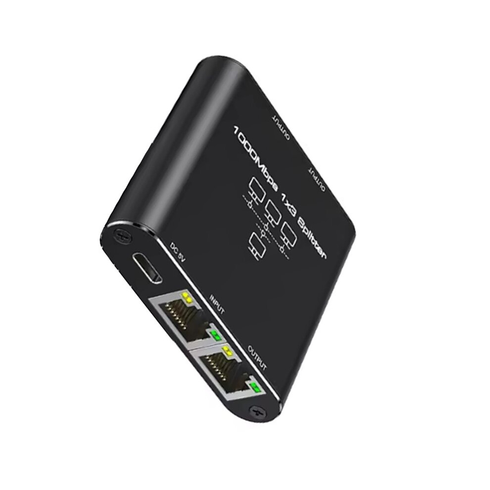 RJ45 Network Cable Hub 1In3 Out Converter 1000Mbps Gigabit Ethernet Hub ...