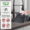 Stone Dish Drying Mat for Kitchen Counter, Foldable Diatomaceous Earth Large Dry Mats Grey 2