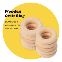 150 StüCk 25 Mm / 1 Zoll Holz Bastelring Unvollendete Holzringe Kreis Holz AnhäNger Stecker für DIY-Projekte