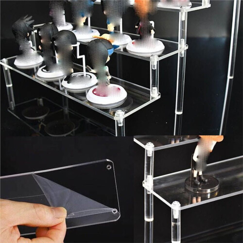 Acrylic Display Stand for Dolls, Models, and Figurines - Transparent Three-Layer Storage Rack 2