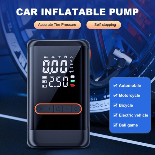 Portable Air Compressor Wireless Tire Inflator USB Rechargeable with LED Display 2