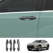 Car Outer Side Door Handle Cover Trim for 2024+ Exterior Door Handle Trim Accessories Carbon Fiber Pattern
