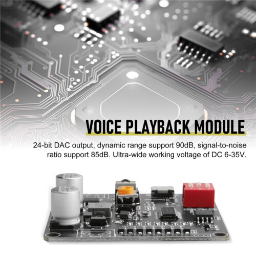 12V/24V Voice Playback Module Serial Port Control Playback 10W/20W Voice Module HV8F 1