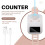 Digital LCD Electronic Finger Ring Hand Tally Counter 6 Digit Rechargeable Counters Clicker-White 3