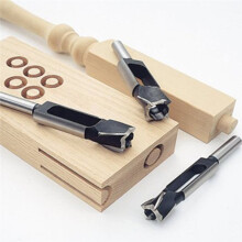 Deep Plug Cutter Drill Bit Set Carbon Steel 56mm Cutting Depth Kit for Precision-Woodworking