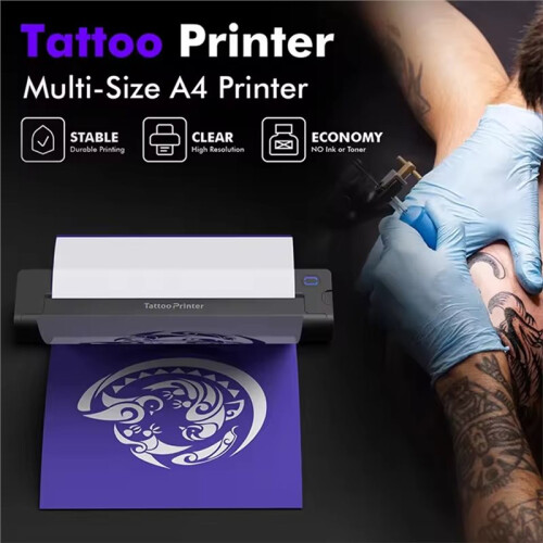Portable A4 Thermal Printer Multifunctional Tattoo Document Printer  HD Printing A4 Paper Printer 1
