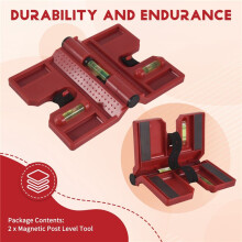 Spirit Level,Magnetic Post Level Tool Folds for Storage, Check Bubble Level(Pack Of 2)