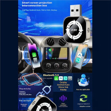 Wireless Carplay Adapter 4in1 AI Box Airplay/Mirror Link/Android Auto/Carplay USB Dongle Wired Carplay to Wireless B