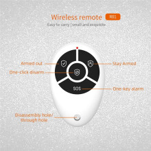433MHz High Quality Portable 4 Buttons Keychain Wireless Remote Control for WIFI GSM Home Burglar Security Alarm System