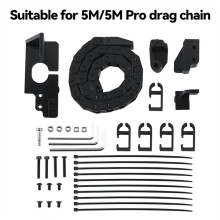For Adventurer 5M / AD5M Pro Plastic Drag Chain with Connecting Parts Upgrade Kit 3D Printer Parts