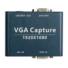 VGA-Kompatibel für Android-, Windows- und Linux-Systeme. VGA-zu-USB-Aufnahme. 1080P-Audio- und Videoaufnahme. VGA-Eingang