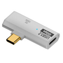 USB3.2 10 Gbit/S USB C auf Dual Type-C OTG-Datenadapter, Stecker auf Buchse, 100 W Schnelllade-Kopfhöreradapter, Weiß