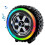 Wireless Speaker Small Car Wheel Shaped Speaker with Led Light Handheld Pocket Size 2