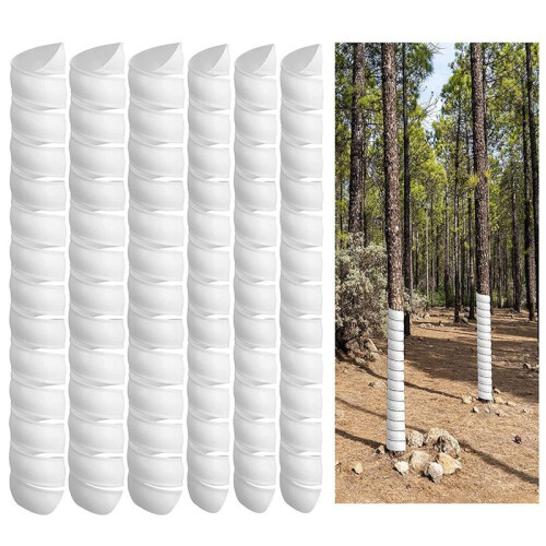 6 PCS Tree Trunk Protector, Plastic Spiral Tree Guard-Tree Bark Protector Tube Wraps to Protect Saplings Plants 1