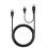 USB 2.0 Typ A Stecker auf Dual USB A Stecker Y-Splitter-Kabel-Schnur Schwarz 1