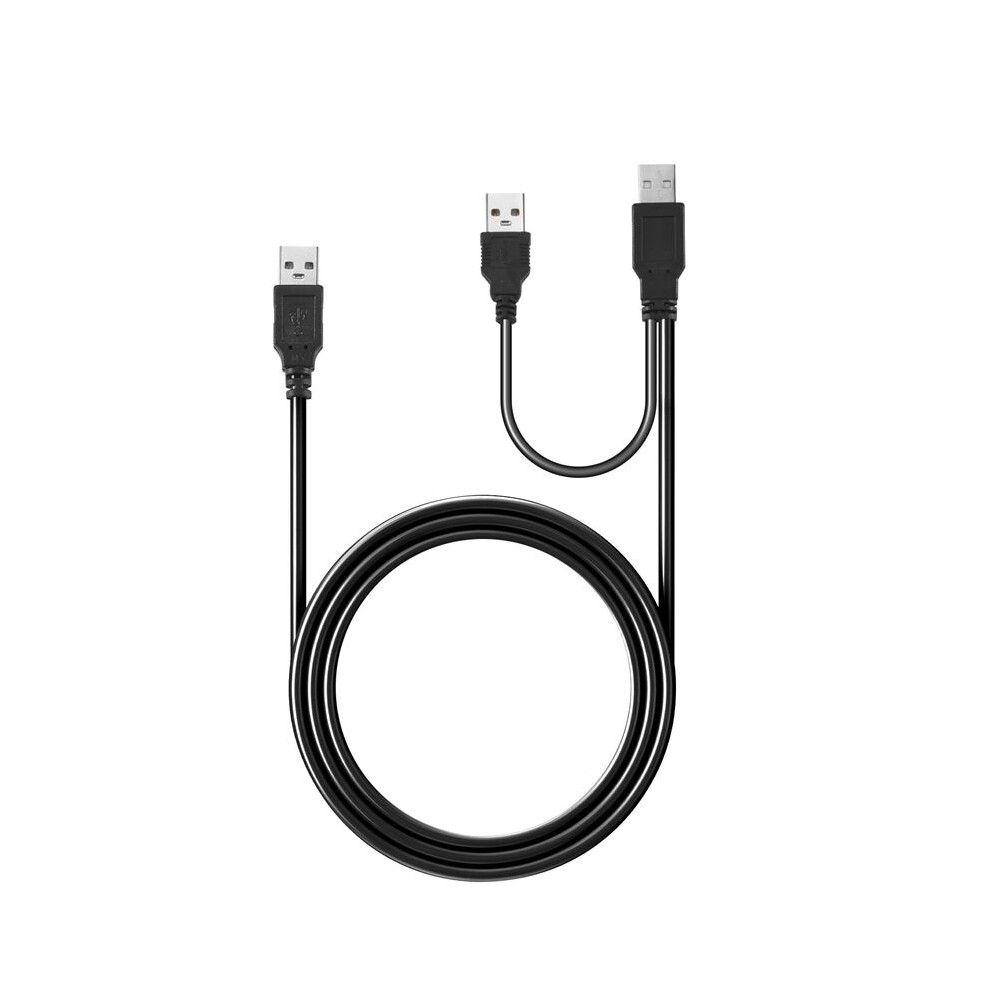 Usb 2.0 Type A Male To Dual Usb A Male Y Splitter Cable Cord Black 4713808474626