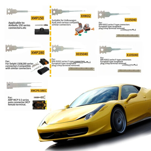 27pcs Car Terminal Removal Tool Kit for Wire Plug Connector Pin Extraction Car Maintenance Tool 2