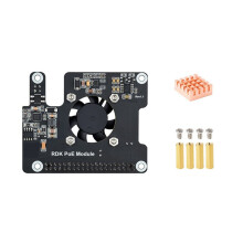 For RDK X5 PoE Expansion Board 802.3af/At High Power Ethernet with Cooling Fan & Metal Heatsink for Enhanced Performance