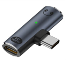 2-in-1-Kopfhörer-Ladebuchse Typ C, AUX-Audioadapter PD100W USB C auf 3,5 mm HiFi-Kopfhöreranschluss für für B