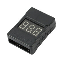 BBX1-8S 1-8S 2IN1 Lipo Battery Voltage Tester/Low Voltage Buzzer Alarm/Battery Voltage Checker Dual Speaker,with Case