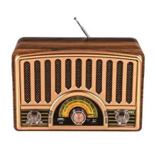 R-1928BT Multi-Band Radio with MP3  Speaker, Rechargeable Battery,Lamp for Home & Desktop Khaki Yellow EU Plug