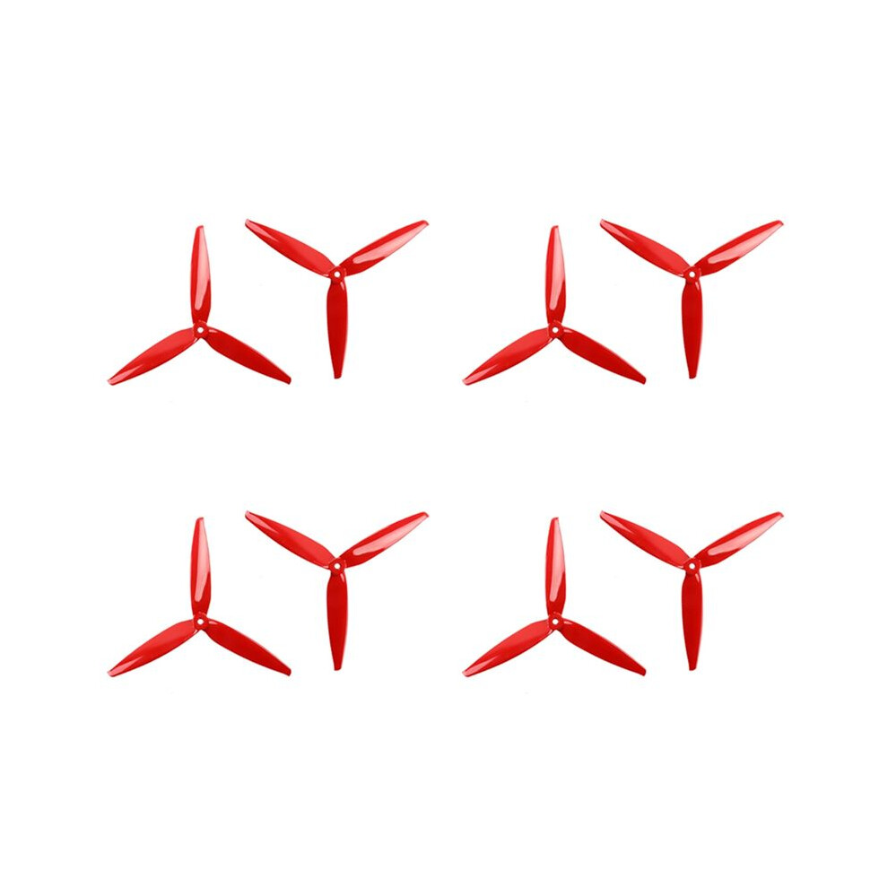 4 Pairs 7040 7X4x3 3-Blade Pc Propeller Cw+Ccw For Rc Fpv Freestyle 7Inch Long Range Drones Diy Parts Red 6032022730232
