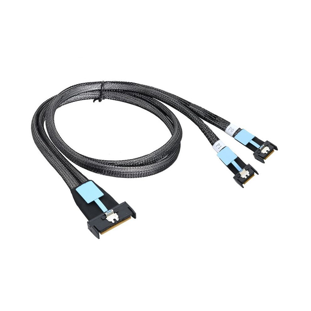 Gen5 Mclo X8 Adapter Cable Gen5 Mcio X8 To Dual Mcio X4 Server Cable For Pc 3.0 U.2 Oculink Pcie Cable 0.5M 6033260854032