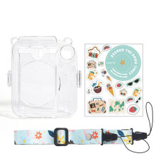 Pour Instax 12 PC Housse de Protection pour Appareil Photo Bandoulière Sac de Rangement Sangle Autocollant Ensemble Vert