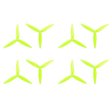 4 Pairs 7040 7x4x3 3-Blade PC Propeller CW+CCW for RC FPV Freestyle 7inch Long Range Drones DIY Parts Fluorescent Yellow