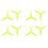 4 Pares 7040 7x4x3 3-Blade PC Hélice CW+CCW para RC FPV Freestyle 7 Polegadas Drones de Longo Alcance Peças DIY Amarelo Fluorescente 2